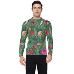 Fairycore Mushroom Men s Long Sleeve Rash Guard by GardenOfOphir