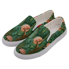 Fairycore Mushroom Men s Canvas Slip Ons by GardenOfOphir