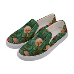 Fairycore Mushroom Women s Canvas Slip Ons by GardenOfOphir