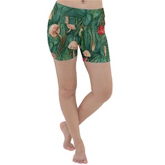 Fairycore Mushroom Lightweight Velour Yoga Shorts by GardenOfOphir