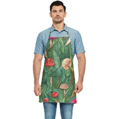 Fairycore Mushroom Kitchen Apron by GardenOfOphir