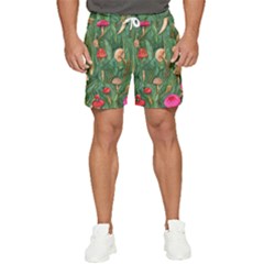 Fairycore Mushroom Men s Runner Shorts by GardenOfOphir