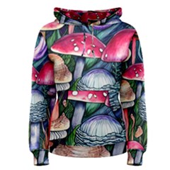 Foraging Mushroom Women s Pullover Hoodie by GardenOfOphir