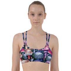 Foraging Mushroom Line Them Up Sports Bra by GardenOfOphir