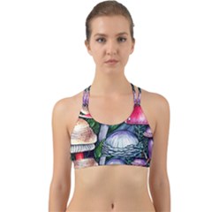 Foraging Mushroom Back Web Sports Bra by GardenOfOphir