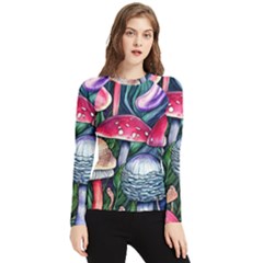 Foraging Mushroom Women s Long Sleeve Rash Guard by GardenOfOphir