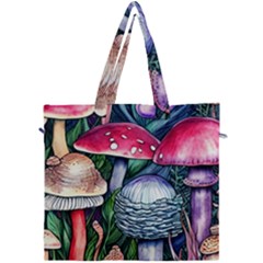 Foraging Mushroom Canvas Travel Bag by GardenOfOphir