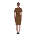 Caramel Brown	 - 	Classic Short Sleeve Midi Dress View2