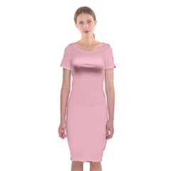 Lemonade Pink	 - 	classic Short Sleeve Midi Dress by ColorfulDresses