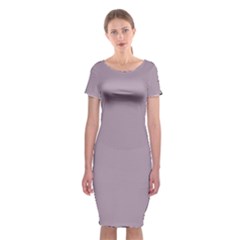 Lilac Luster Purple	 - 	classic Short Sleeve Midi Dress by ColorfulDresses