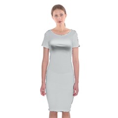 Pearl River Grey	 - 	classic Short Sleeve Midi Dress by ColorfulDresses