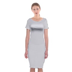 Nimbus Cloud	 - 	classic Short Sleeve Midi Dress by ColorfulDresses