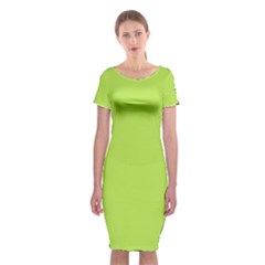 Slime Green	 - 	classic Short Sleeve Midi Dress by ColorfulDresses