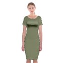 Calliste Green	 - 	Classic Short Sleeve Midi Dress View1