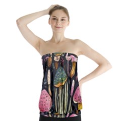 Natural Mushroom Strapless Top by GardenOfOphir