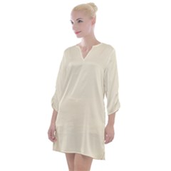 Cosmic Latte	 - 	open Neck Shift Dress by ColorfulDresses