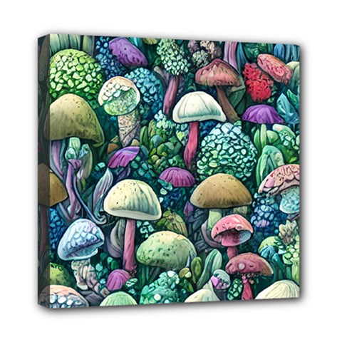 Mushroom Core Fairy Mini Canvas 8  X 8  (stretched) by GardenOfOphir