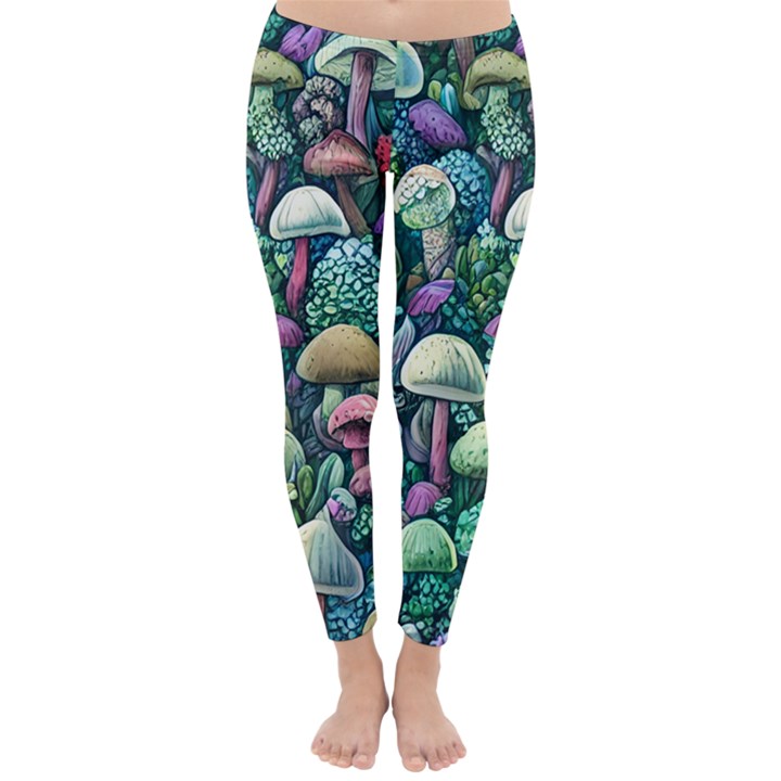 Mushroom Core Fairy Classic Winter Leggings