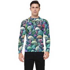 Mushroom Core Fairy Men s Long Sleeve Rash Guard by GardenOfOphir