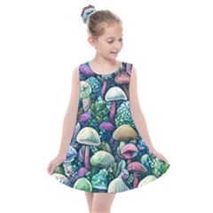 Mushroom Core Fairy Kids  Summer Dress by GardenOfOphir