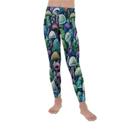 Mushroom Core Fairy Kids  Lightweight Velour Leggings