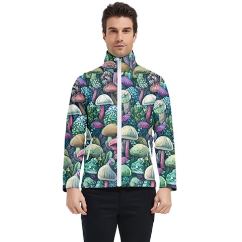 Mushroom Core Fairy Men s Bomber Jacket by GardenOfOphir