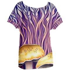 Flowery Garden Mushroom Women s Oversized Tee by GardenOfOphir