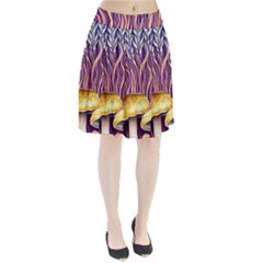 Flowery Garden Mushroom Pleated Skirt by GardenOfOphir