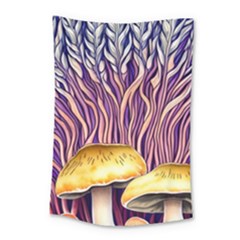 Flowery Garden Mushroom Small Tapestry by GardenOfOphir