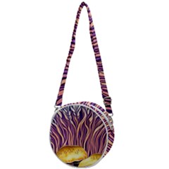 Flowery Garden Mushroom Crossbody Circle Bag by GardenOfOphir