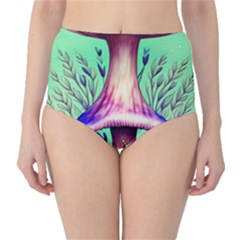 Tiny Witchy Mushroom Classic High-waist Bikini Bottoms by GardenOfOphir