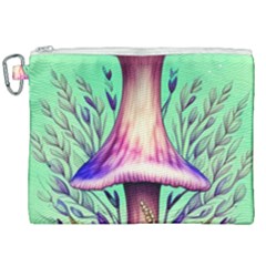 Tiny Witchy Mushroom Canvas Cosmetic Bag (xxl) by GardenOfOphir