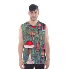 Fairycore Mushroom Forest Men s Basketball Tank Top by GardenOfOphir