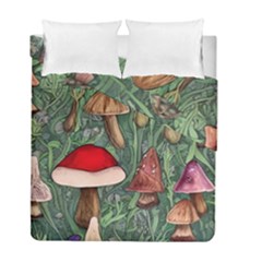 Fairycore Mushroom Forest Duvet Cover Double Side (full/ Double Size) by GardenOfOphir