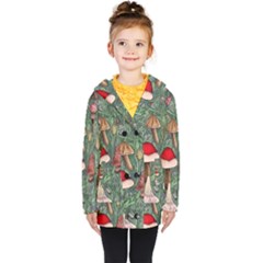 Fairycore Mushroom Forest Kids  Double Breasted Button Coat by GardenOfOphir