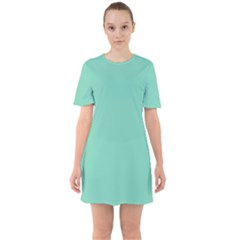 Lucite Green	 - 	sixties Short Sleeve Mini Dress