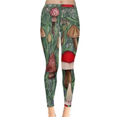 Fairycore Mushroom Forest Inside Out Leggings by GardenOfOphir