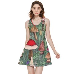 Fairycore Mushroom Forest Inside Out Reversible Sleeveless Dress by GardenOfOphir