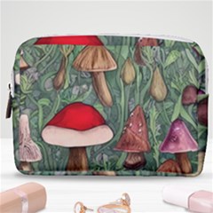 Fairycore Mushroom Forest Make Up Pouch (medium) by GardenOfOphir