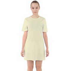 Pale Spring Bud	 - 	sixties Short Sleeve Mini Dress