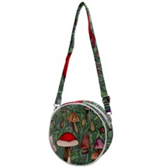 Fairycore Mushroom Forest Crossbody Circle Bag by GardenOfOphir