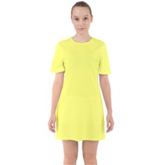 Unmellow Yellow	 - 	sixties Short Sleeve Mini Dress