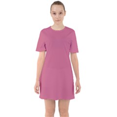 Tulip Pink	 - 	sixties Short Sleeve Mini Dress