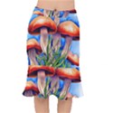 Garden Mushrooms In A Flowery Craft Short Mermaid Skirt View1