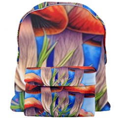 Garden Mushrooms In A Flowery Craft Giant Full Print Backpack by GardenOfOphir