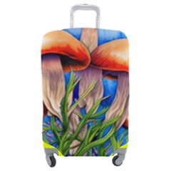 Garden Mushrooms In A Flowery Craft Luggage Cover (medium) by GardenOfOphir