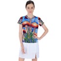 Garden Mushrooms In A Flowery Craft Women s Sports Top View1