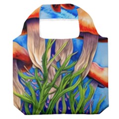 Garden Mushrooms In A Flowery Craft Premium Foldable Grocery Recycle Bag by GardenOfOphir