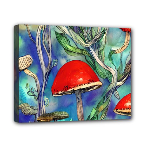 Woodsy Mushroom Forest Foraging Canvas 10  X 8  (stretched) by GardenOfOphir