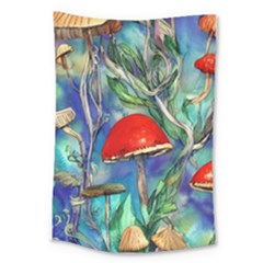 Woodsy Mushroom Forest Foraging Large Tapestry by GardenOfOphir